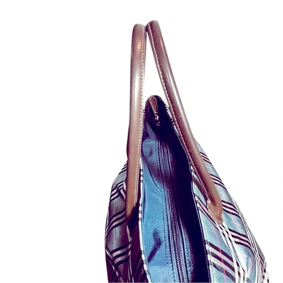 Burberry Blue Label Vintage Plaid Tote Bag – Rare Burberry Japan Line - Picture 8 of 16